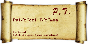 Palóczi Tímea névjegykártya