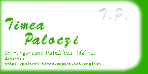 timea paloczi business card